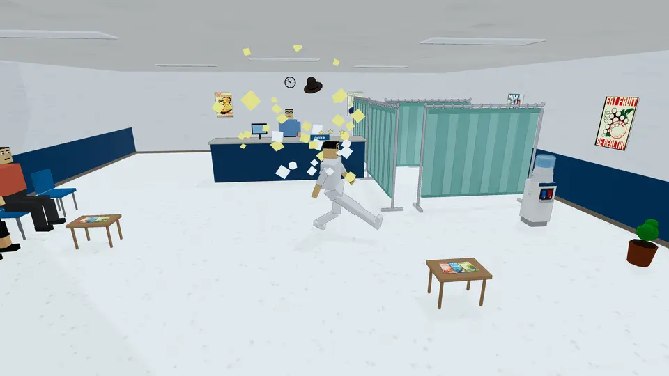 Nutshot Simulator screenshot: Doctor's Office — the hit